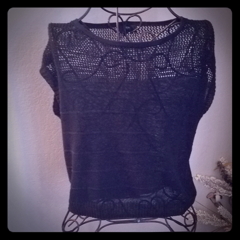 Sexy shear black blouse!